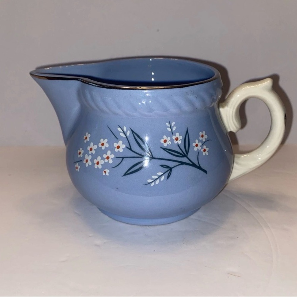 Homer Laughlin China Company's "Kraft Blue" Creamer